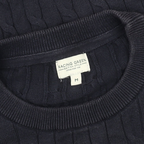 Racing Green Men's Black Medium Pullover Jumper