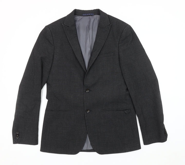Marks and Spencer Men's Grey Check Blazer Jacket 36R