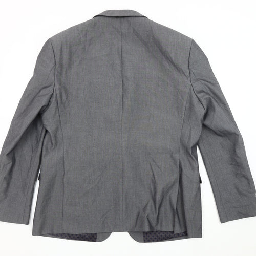 Limehaus Men's Grey Suit Jacket 46R Regular Fit