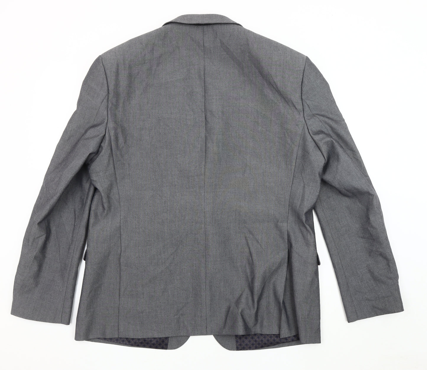 Limehaus Men's Grey Suit Jacket 46R Regular Fit