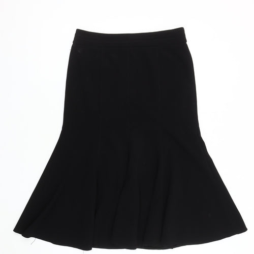 Roman Women's Black Trumpet Midi Skirt Size 10