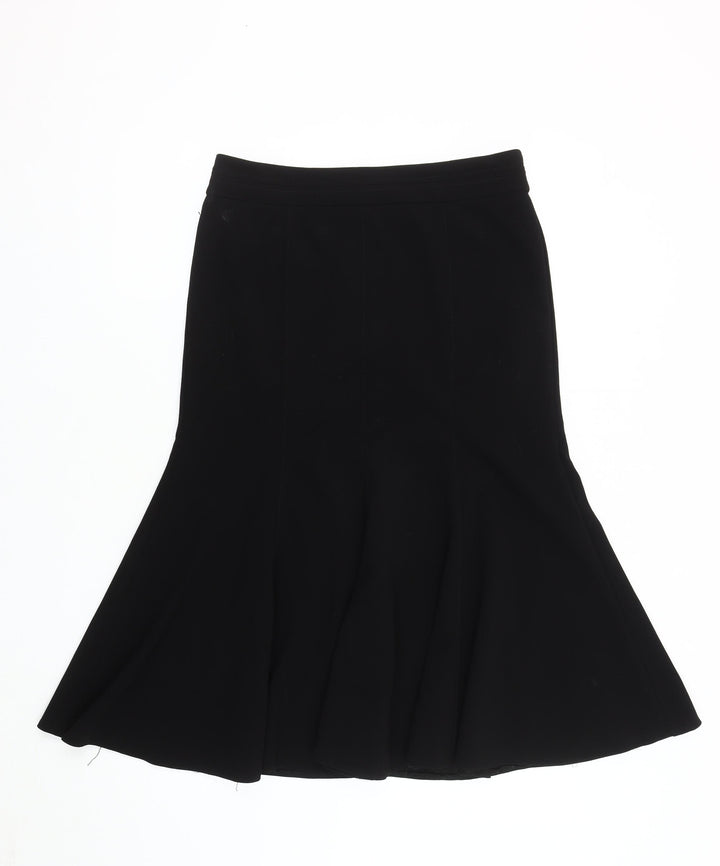 Roman Women's Black Trumpet Midi Skirt Size 10