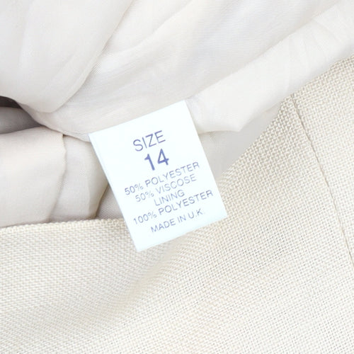 Debenhams Women's Beige Suit Jacket, Size 14, Classic Fit