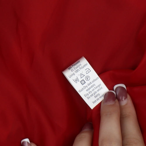 M&Co Women's Red Zip Jacket Size 12 Regular Fit