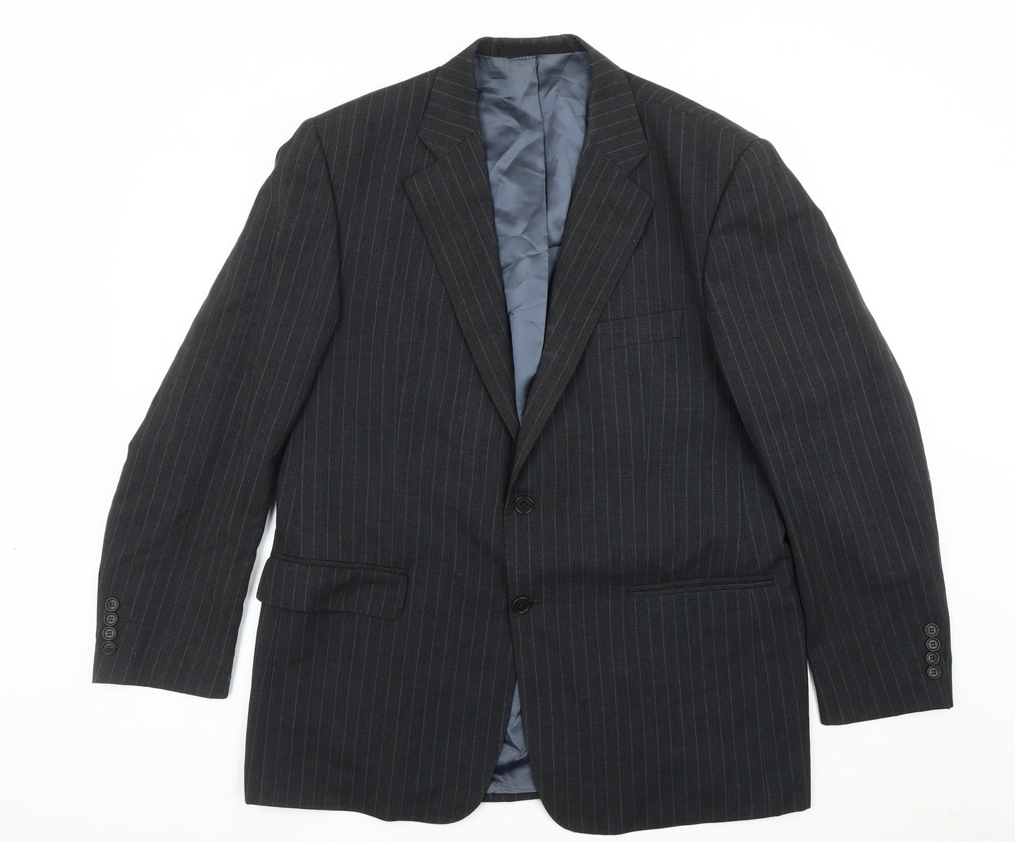 Marks and Spencer Men's Grey Striped Wool Blazer 42R