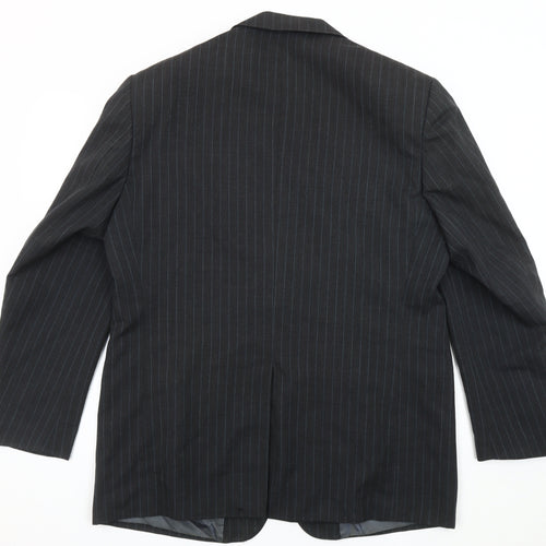 Marks and Spencer Men's Grey Striped Wool Blazer 42R