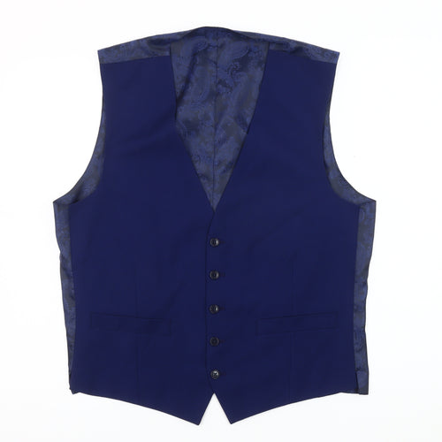 Occasions Men's Blue Waistcoat 42 Regular Fit