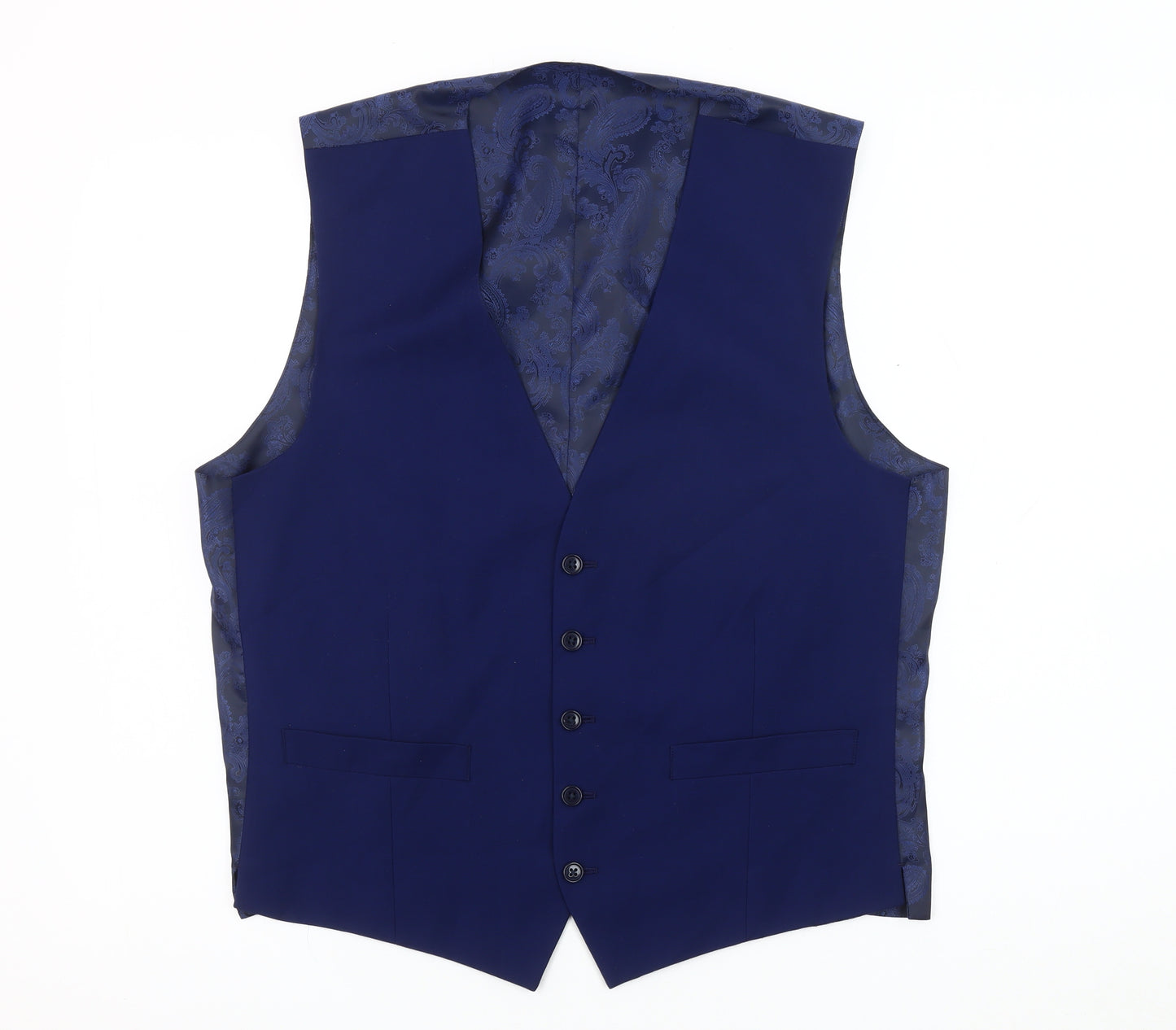 Occasions Men's Blue Waistcoat 42 Regular Fit