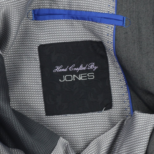 Jones Men's Grey Blazer, 42 S, Formal Jacket