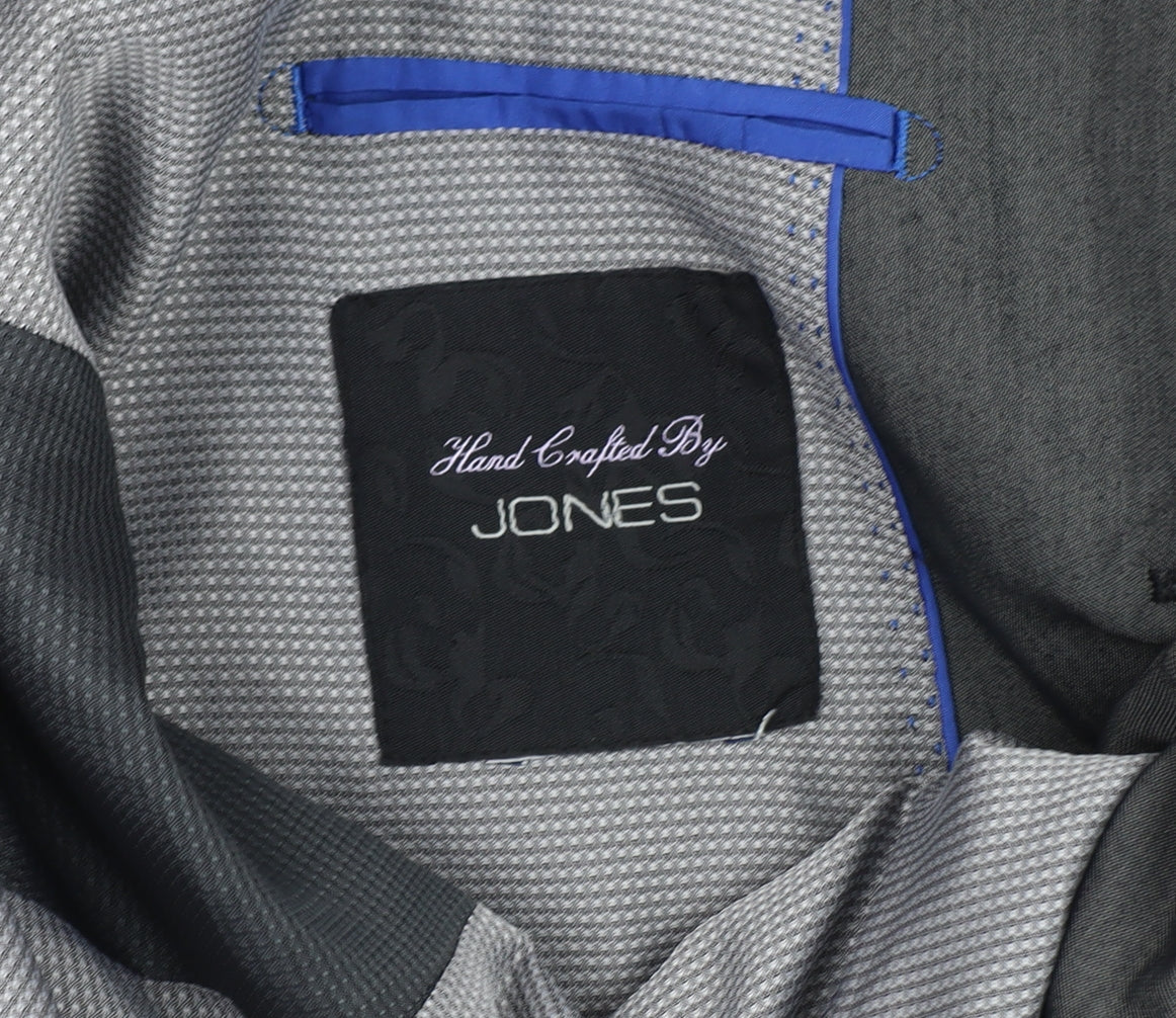 Jones Men's Grey Blazer, 42 S, Formal Jacket