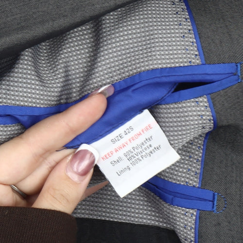 Jones Men's Grey Blazer, 42 S, Formal Jacket