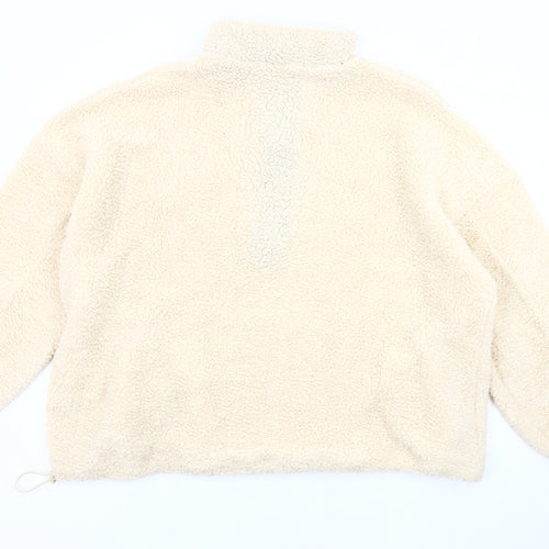 Boohoo Women's Ivory Fleece Sweatshirt - Medium