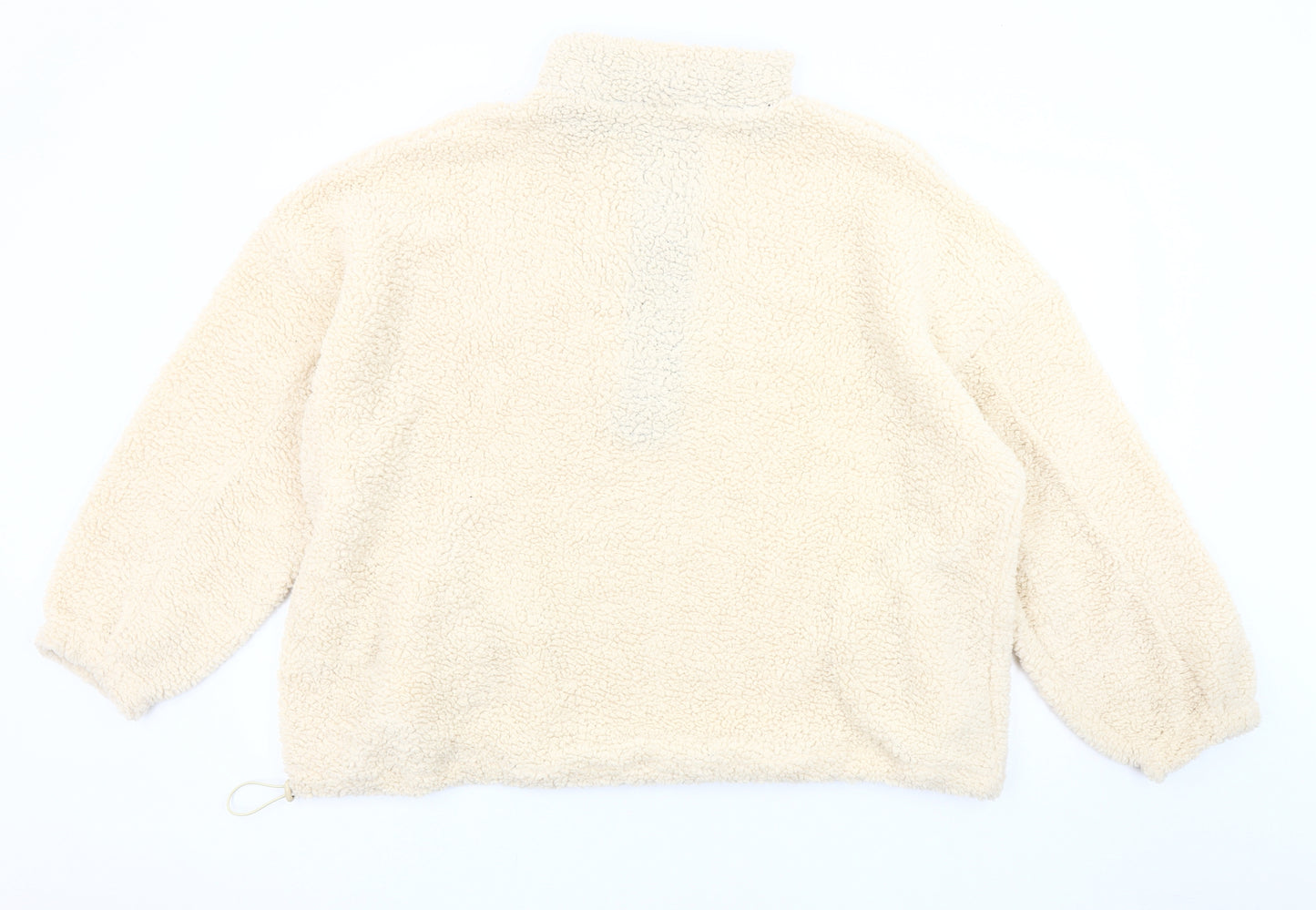 Boohoo Women's Ivory Fleece Sweatshirt - Medium