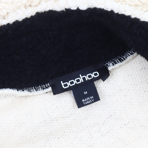 Boohoo Women's Ivory Fleece Sweatshirt - Medium