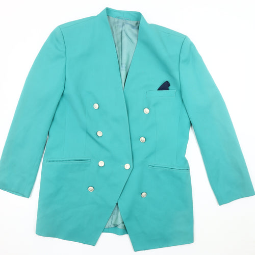 RAVENS Women's Green Double-Breasted Suit Jacket 40