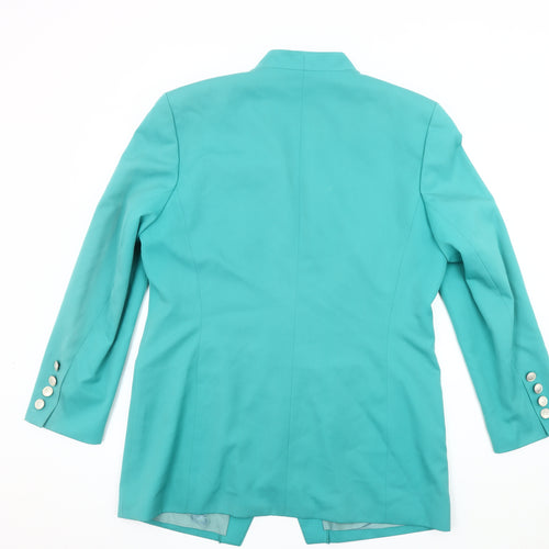 RAVENS Women's Green Double-Breasted Suit Jacket 40
