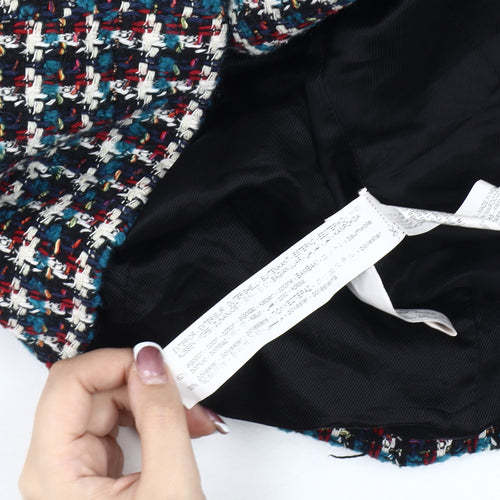 Zara Women's Multicoloured Bouclé Blazer Size 8