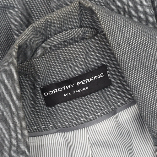 Dorothy Perkins Grey Blazer Women Size 6 Classic Fit