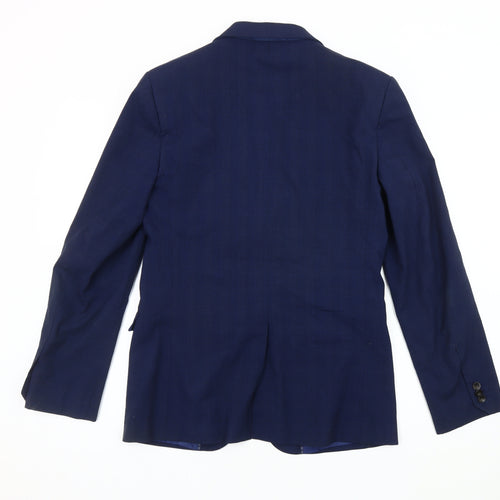 Marks and Spencer Men's Blue Check Blazer 38R