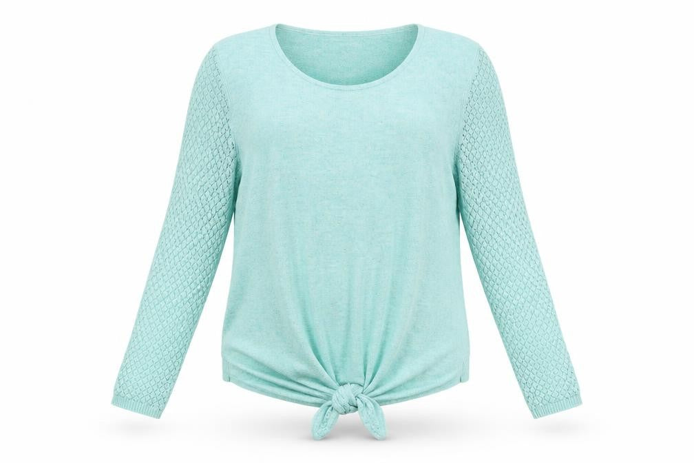 Front view of FatFace Women's Green jumper, size 4