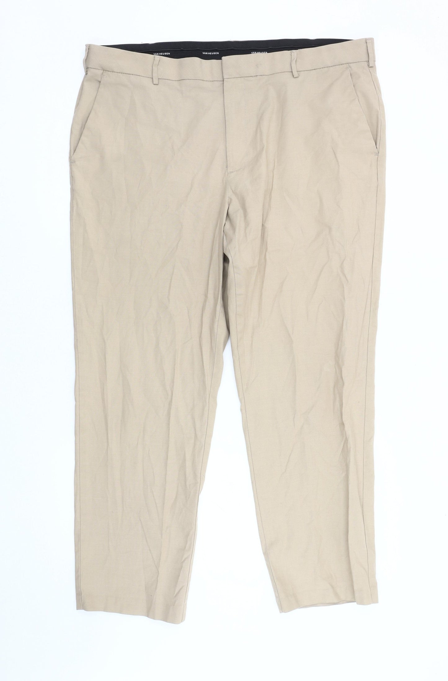 Van Heusen Men's Beige Chino Trousers Size 40