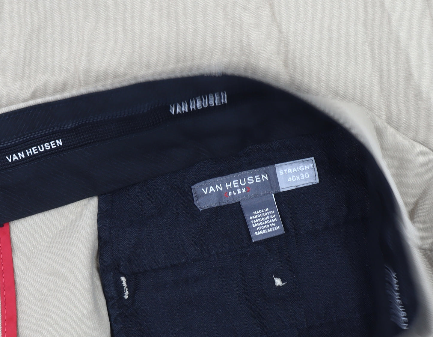 Van Heusen Men's Beige Chino Trousers Size 40