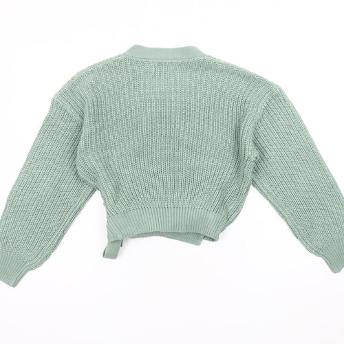 ONLY Women's Green Wrap Jumper XS