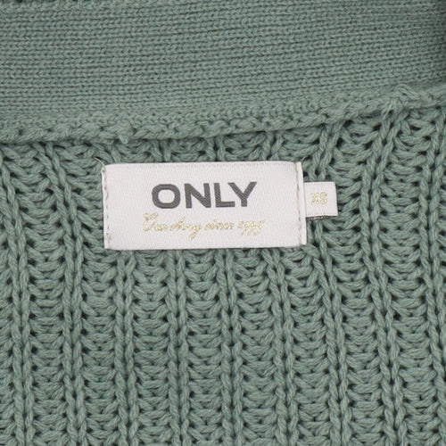 ONLY Women's Green Wrap Jumper XS