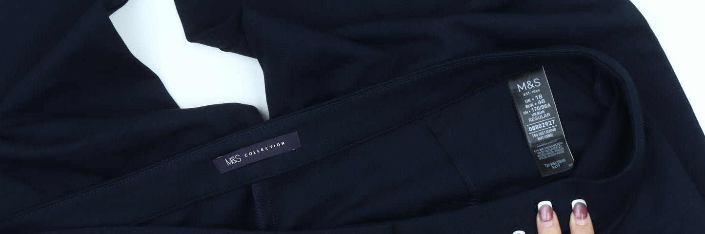 Marks and Spencer Blue Women's Trousers Size 18
