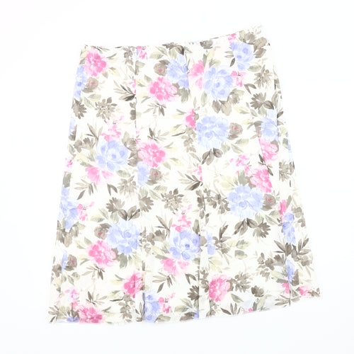 Marks and Spencer Women's Floral Pleated Skirt, Size 16