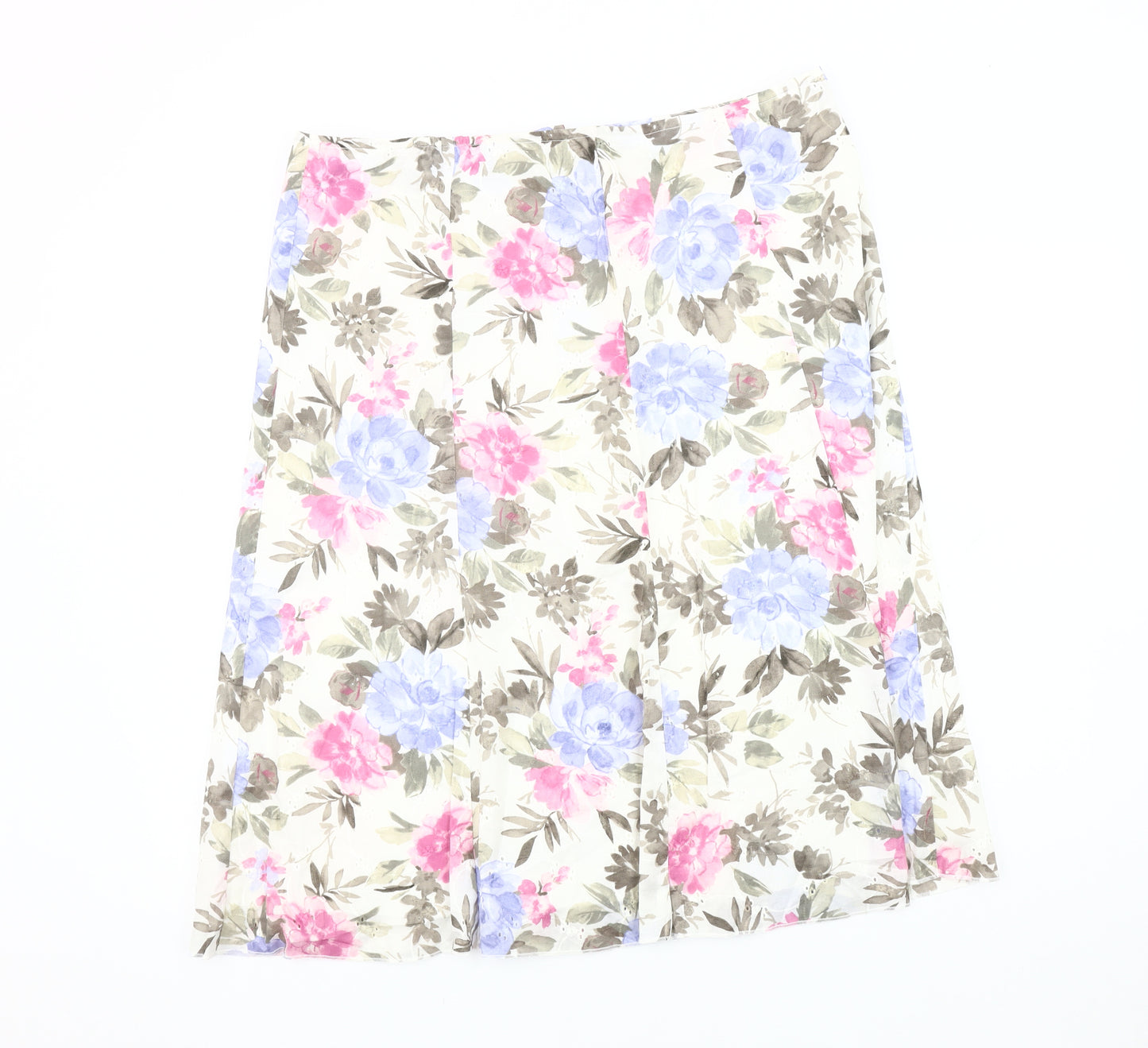 Marks and Spencer Women's Floral Pleated Skirt, Size 16