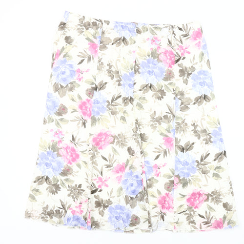 Marks and Spencer Women's Floral Pleated Skirt, Size 16
