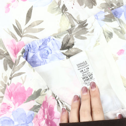 Marks and Spencer Women's Floral Pleated Skirt, Size 16