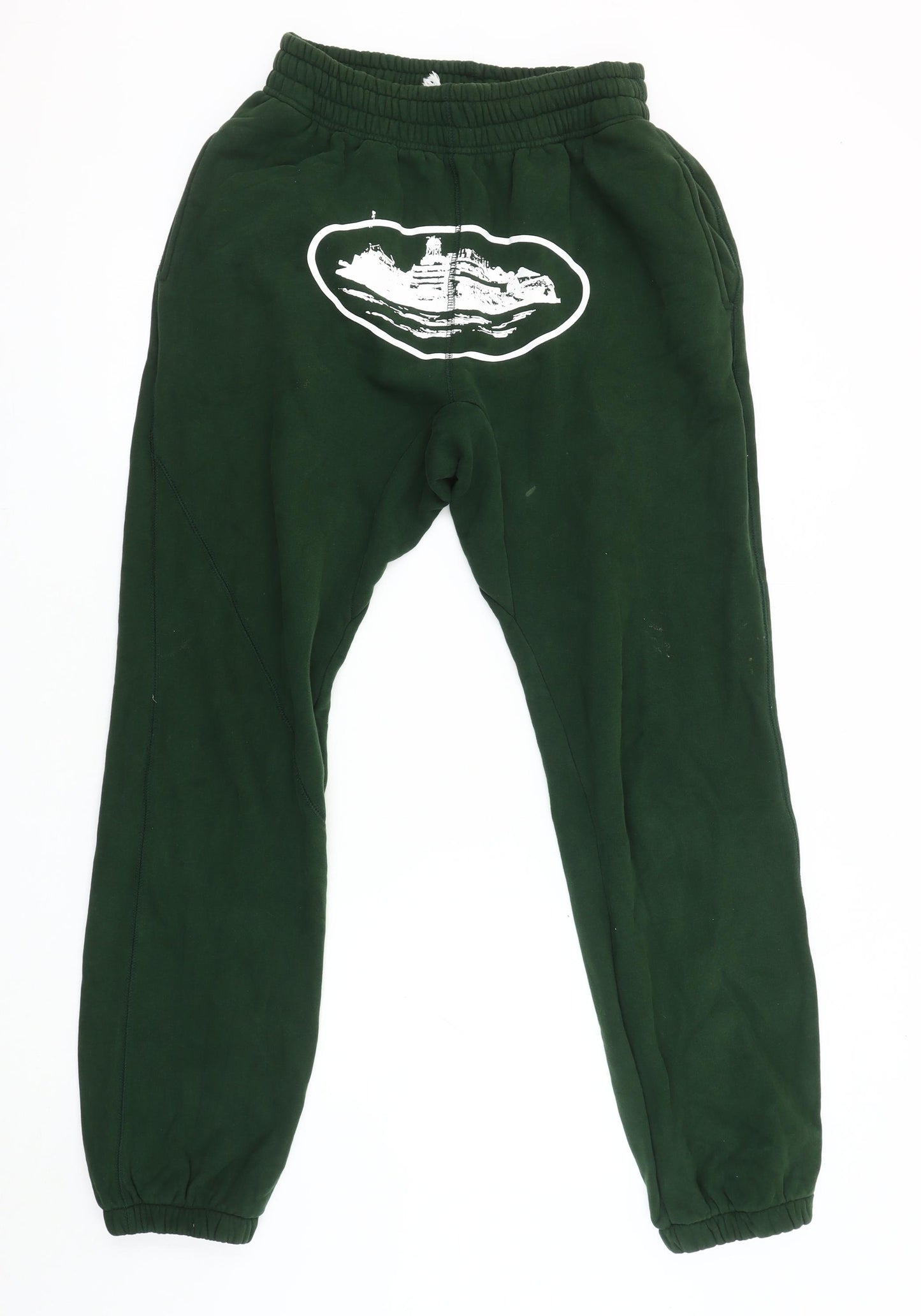 Men's Green XL Jogger Trousers with Pockets