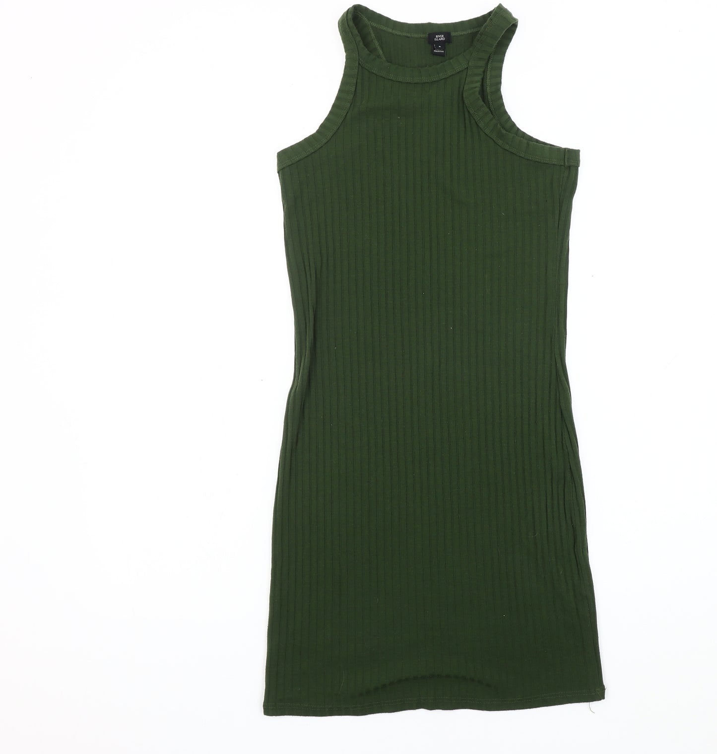 River Island Women's Green Midi Tank Dress Size 8