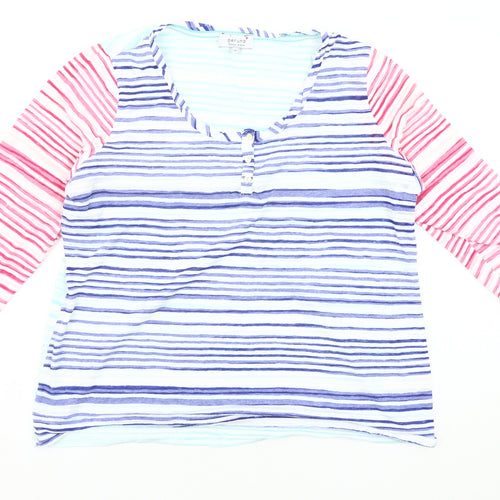 Per Una Women's Multicoloured Striped T-Shirt Size 18