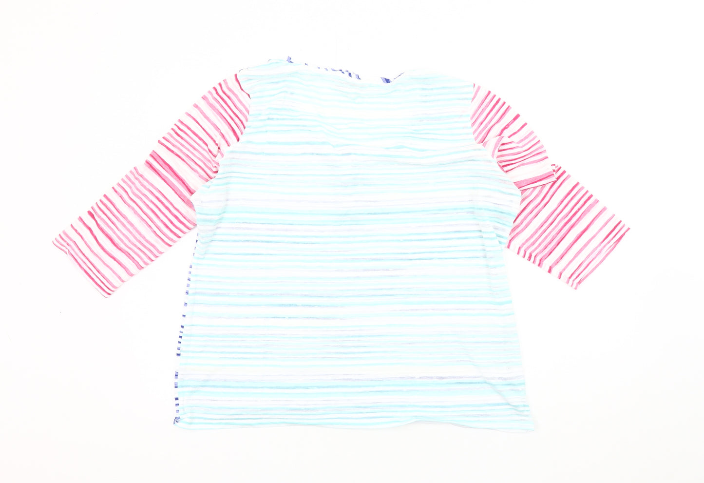 Per Una Women's Multicoloured Striped T-Shirt Size 18