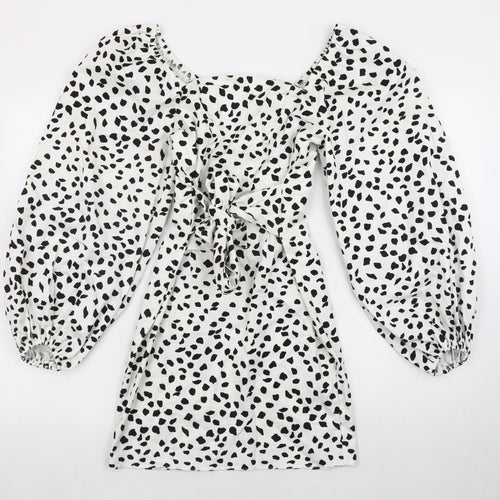 River Island Women’s White Animal Print Bodycon Dress