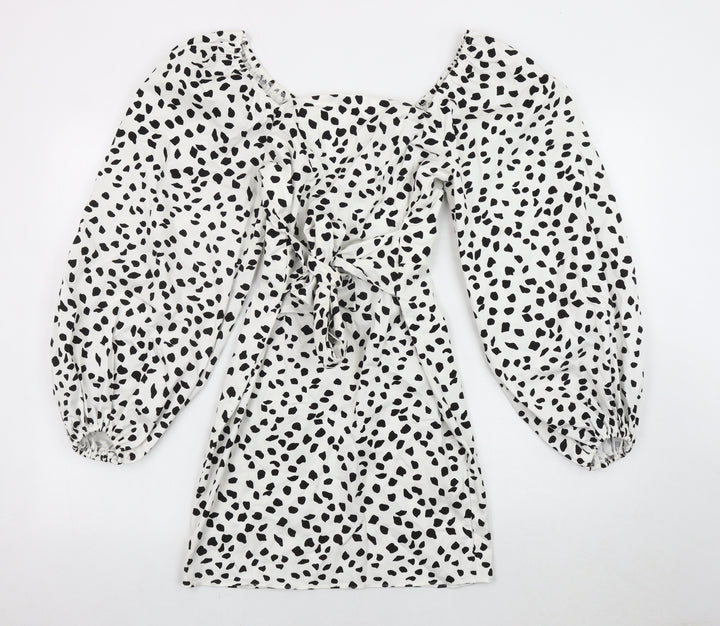 River Island Women’s White Animal Print Bodycon Dress