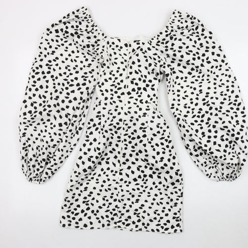 River Island Women’s White Animal Print Bodycon Dress