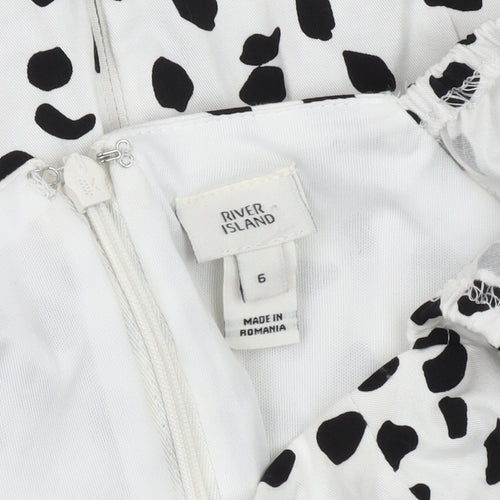 River Island Women’s White Animal Print Bodycon Dress