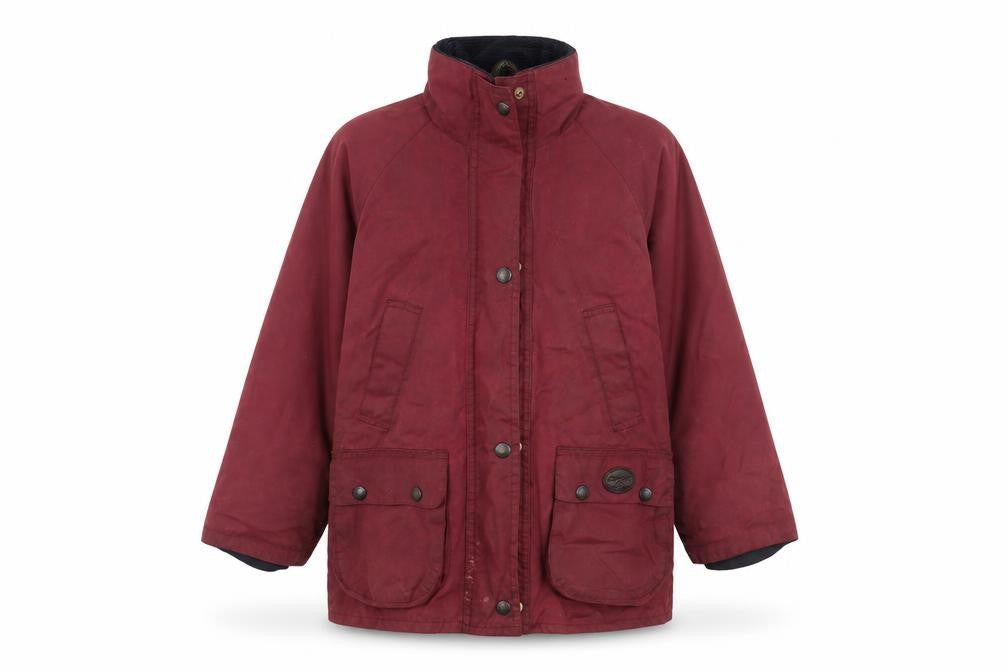 Front view of Oxford Blue boys’ red cotton jacket 7-8 years