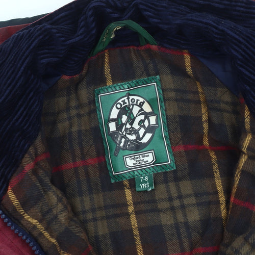 Oxford Blue Boys Red Cotton Jacket 7-8 Years