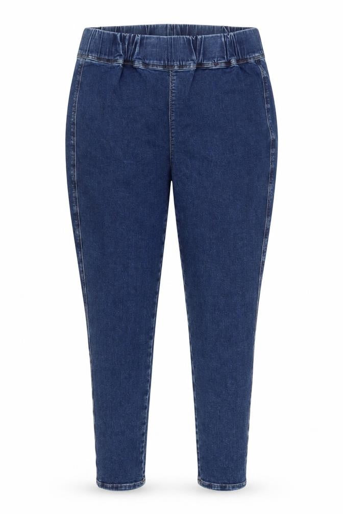 Front view of Very Women's Tapered Blue Denim Jeans, size 16