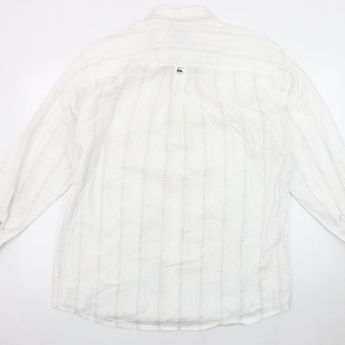 Blanc du Nil Men's White XL Button-Up Shirt