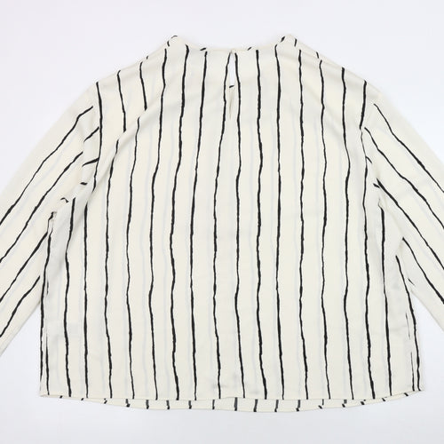 Marks and Spencer Women’s White Striped Top Size 18