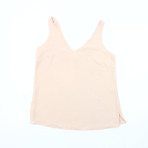 Wallis Women's Beige Tank Top Size 10 Regular V-Neck