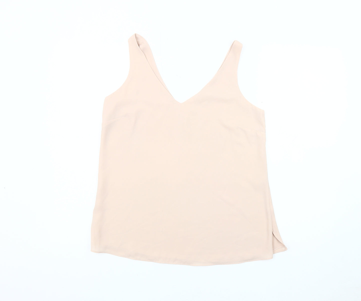 Wallis Women's Beige Tank Top Size 10 Regular V-Neck