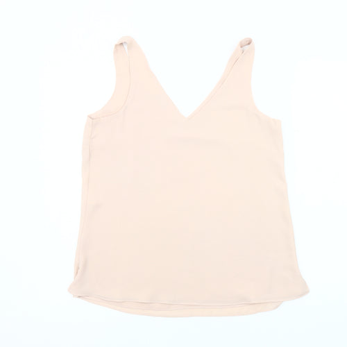 Wallis Women's Beige Tank Top Size 10 Regular V-Neck