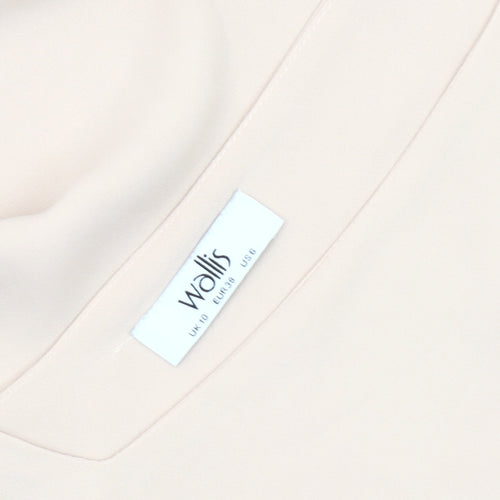 Wallis Women's Beige Tank Top Size 10 Regular V-Neck